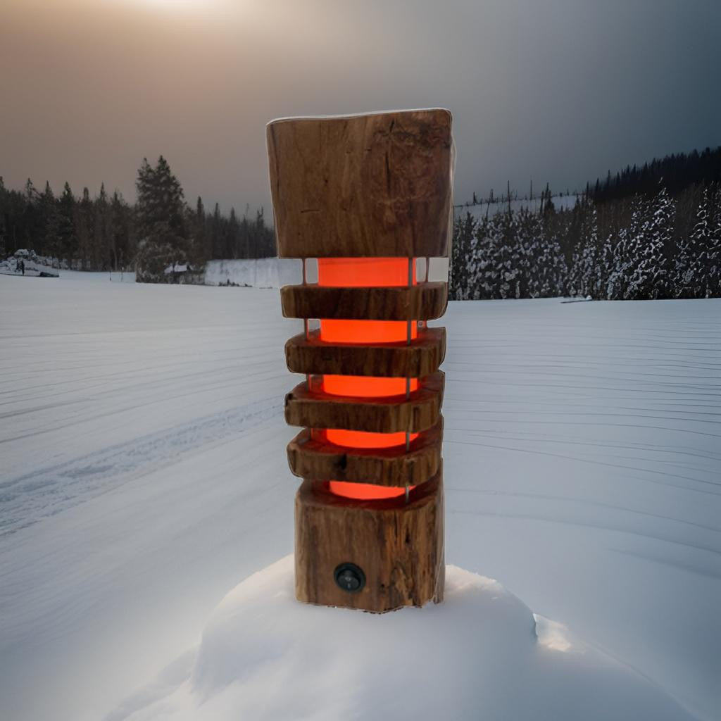 Trælampe med svævende træ