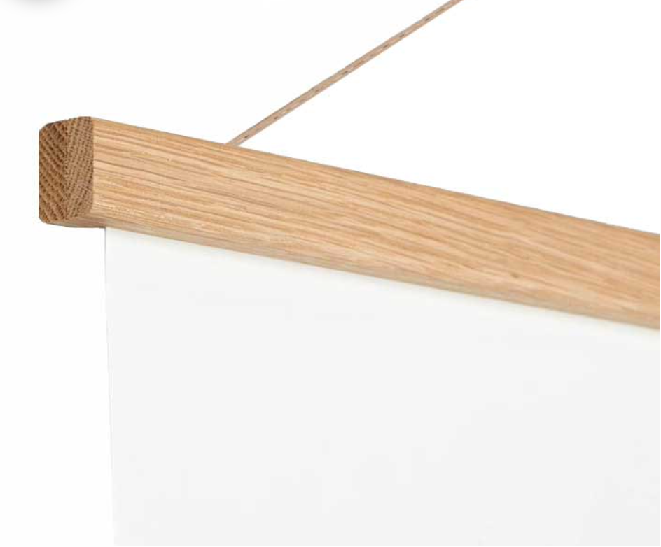 Minimalistiske plakatlister i træ